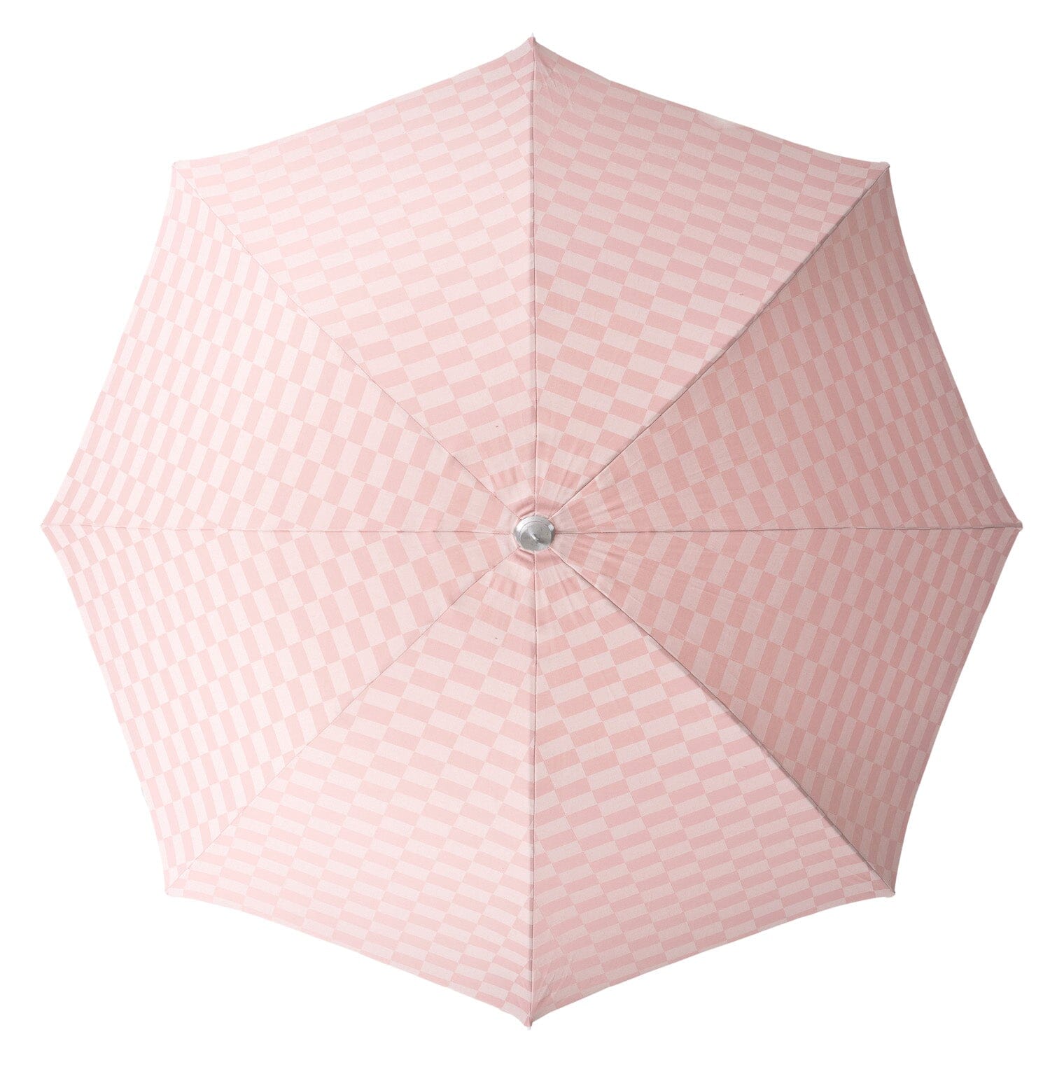 The Premium Beach Umbrella - Dusty Pink Check
