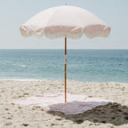 The Beach Blanket - Lauren's Pink Stripe Beach Blanket Business & Pleasure Co 