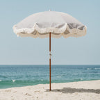 The Premium Beach Umbrella - Lauren's Navy Stripe Premium Beach Umbrella Business & Pleasure Co 