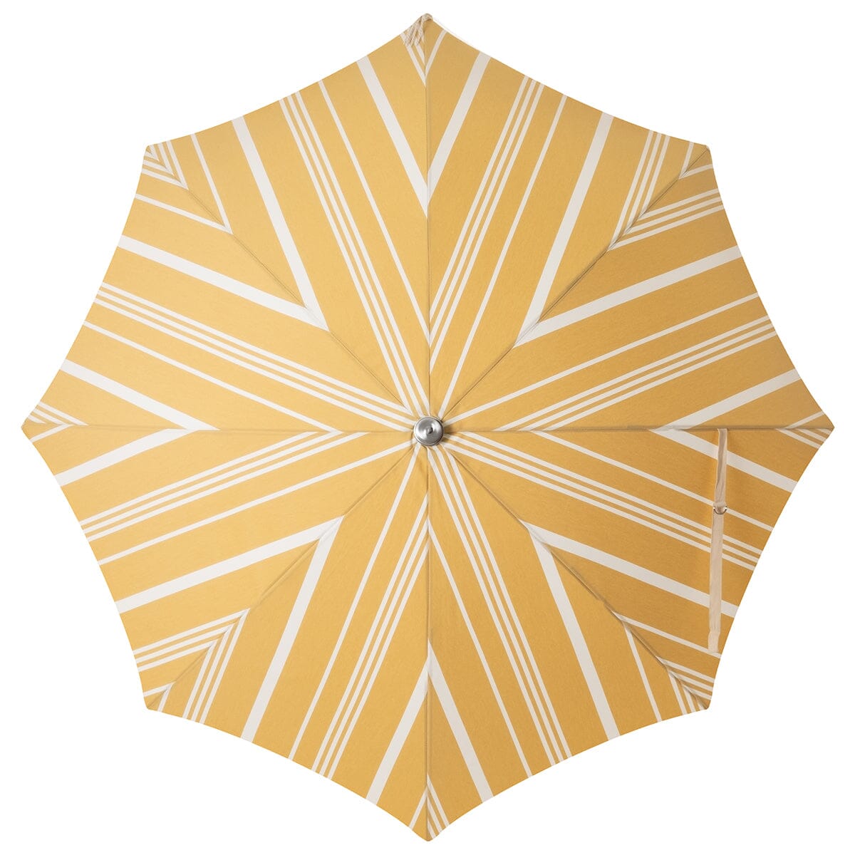 The Premium Beach Umbrella - Vintage Yellow Stripe