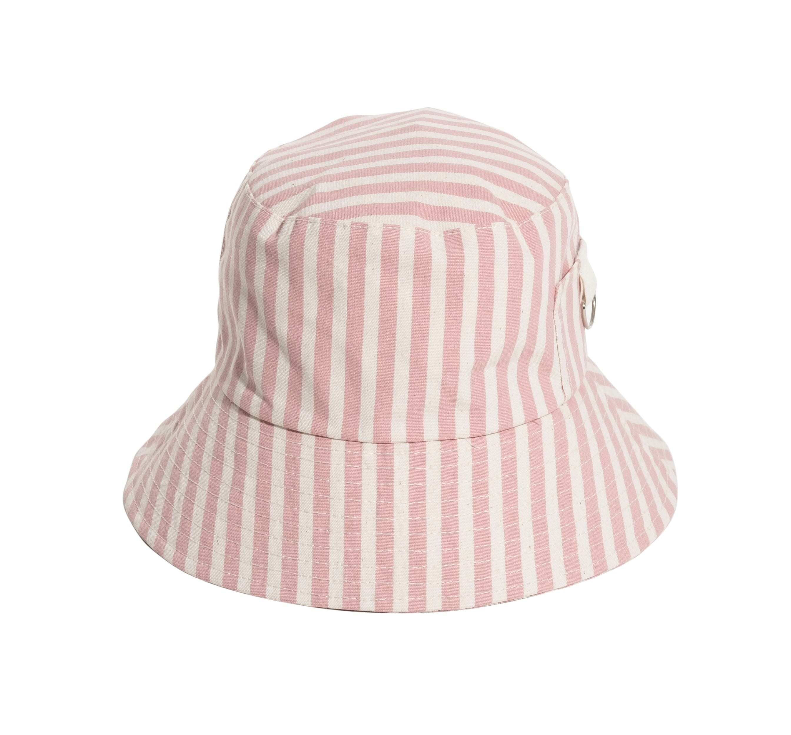 The Bucket Hat - Lauren's Pink Stripe Hats Business & Pleasure Co 