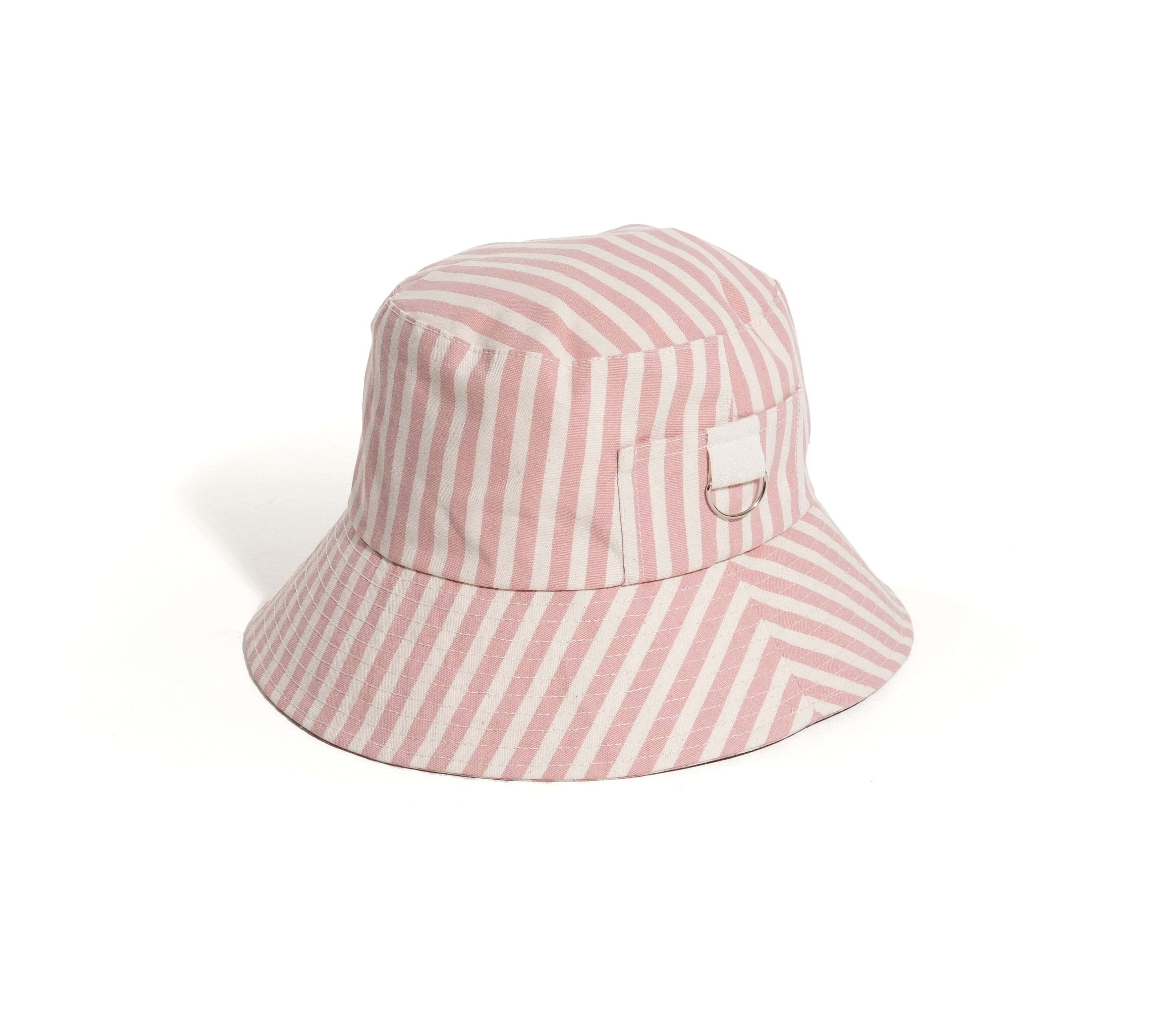 The Bucket Hat - Lauren's Pink Stripe
