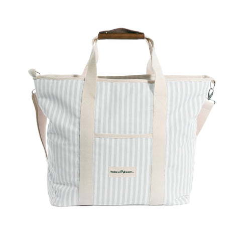 The Cooler Tote Bag - Lauren's Sage Stripe