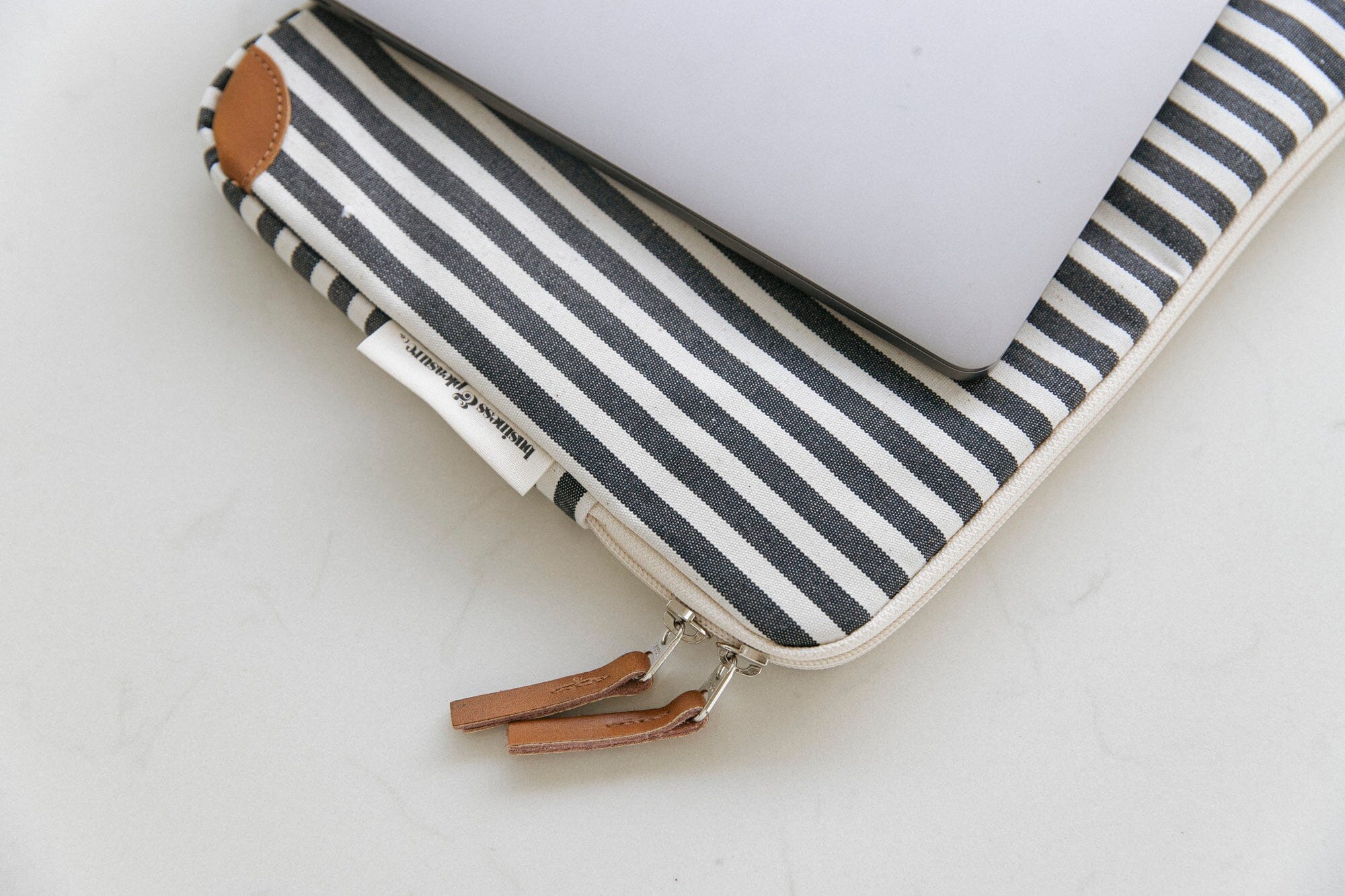 The Laptop Sleeve - Lauren's Navy Stripe