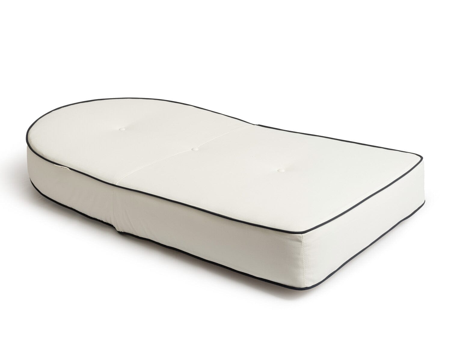 studio image of white reclining pillow lounger