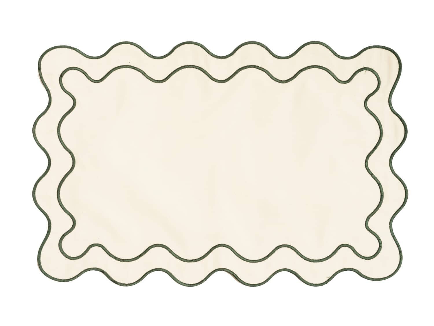 back view of Riviera Green Place Mat