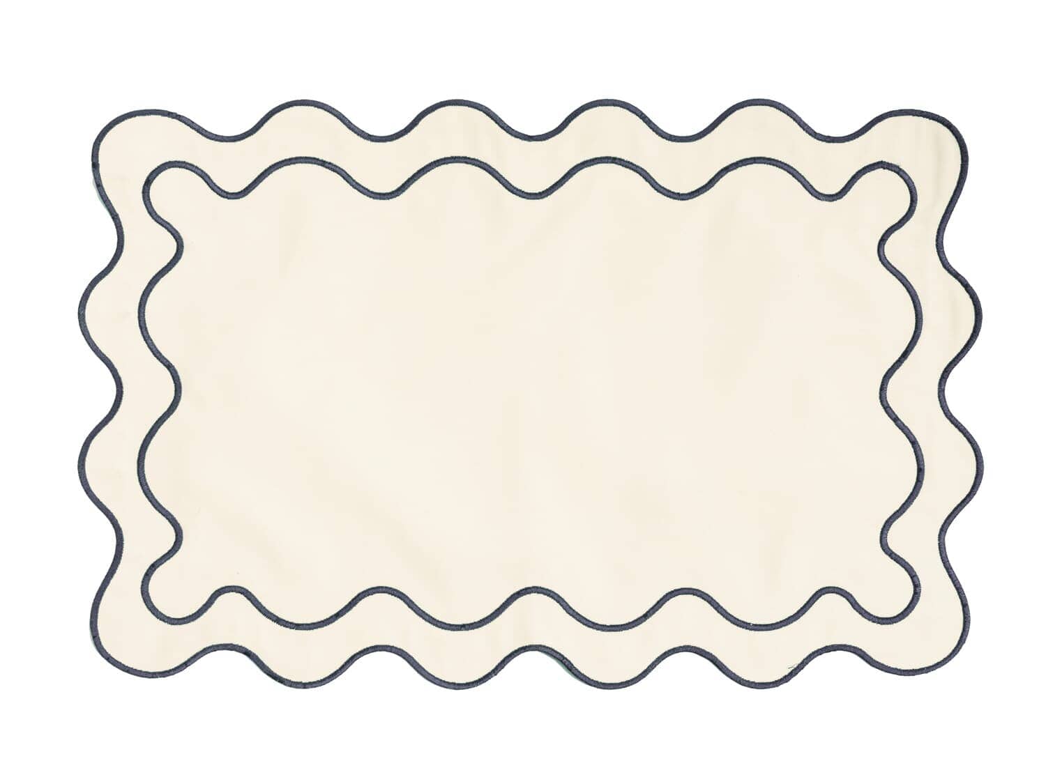 back view of riviera white placemat
