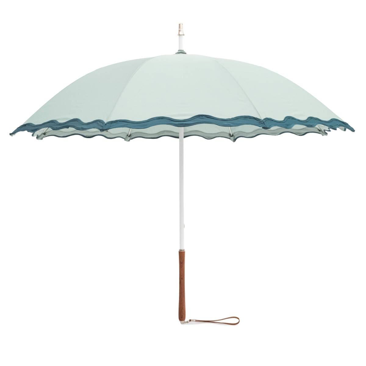 studio image of riviera green rain umbrella