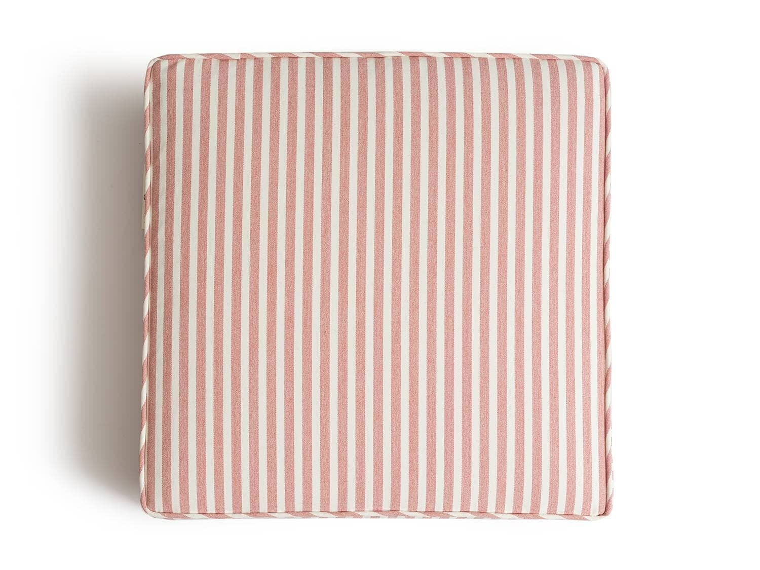 studio image of lauren's pink stripe seat pillow