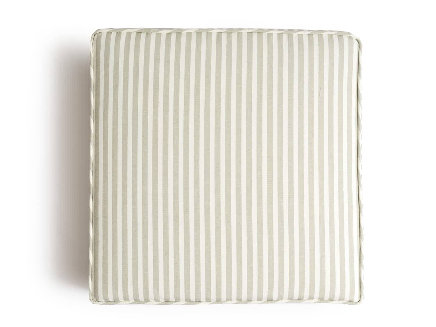 studio image of lauren's sage stripe seat pillow
