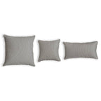 3 different size throw pillows